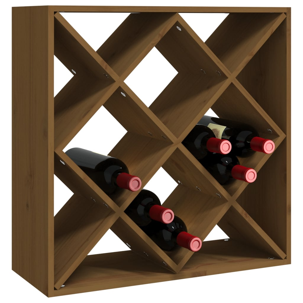Wine Unit Honey Brown 62x25x62 cm Solid Wood Pine