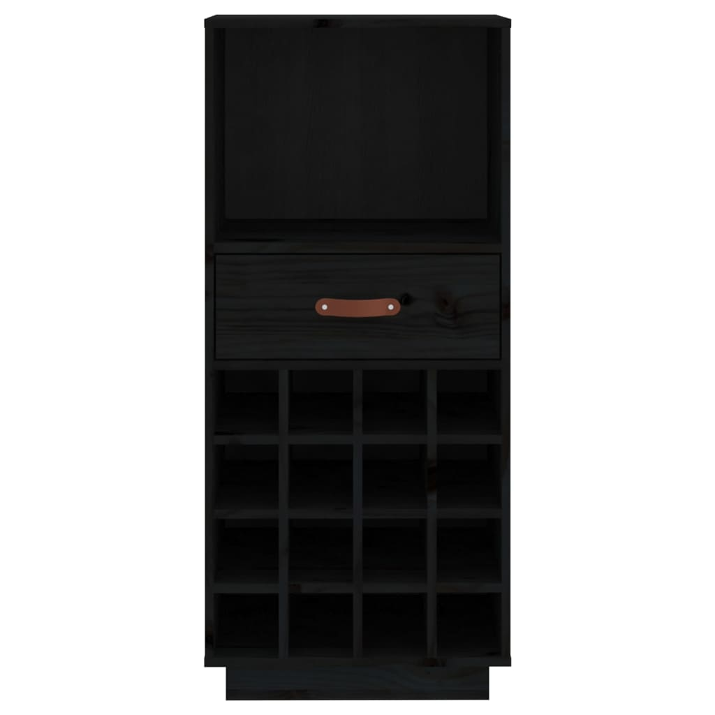 Wine Units Black 45x34x100 cm Solid Wood Pine