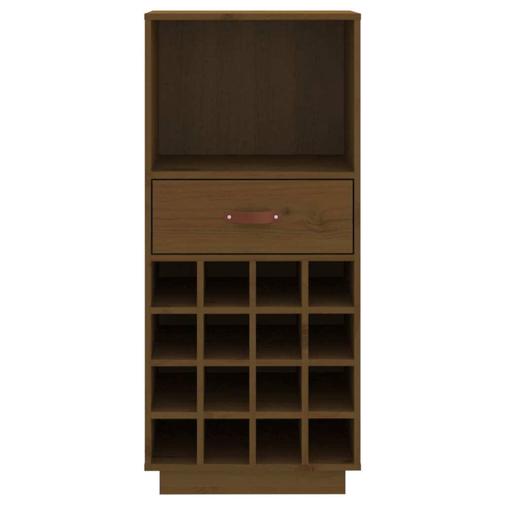 Wine unit Honey Brown 45x34x100 cm Solid Wood Pine
