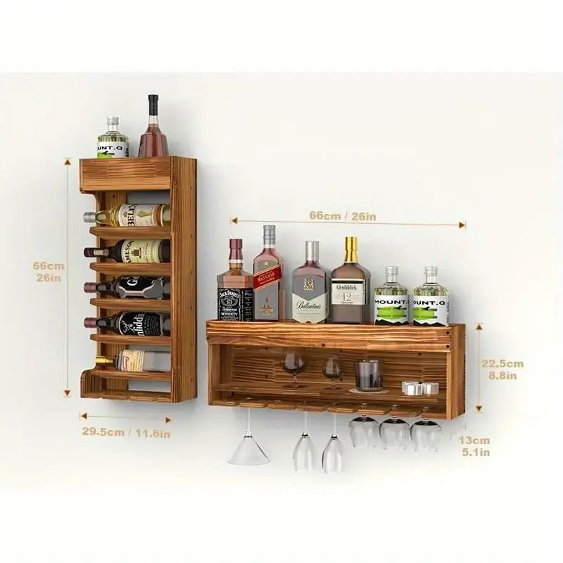 Wood Wall Mounted Wine Rack