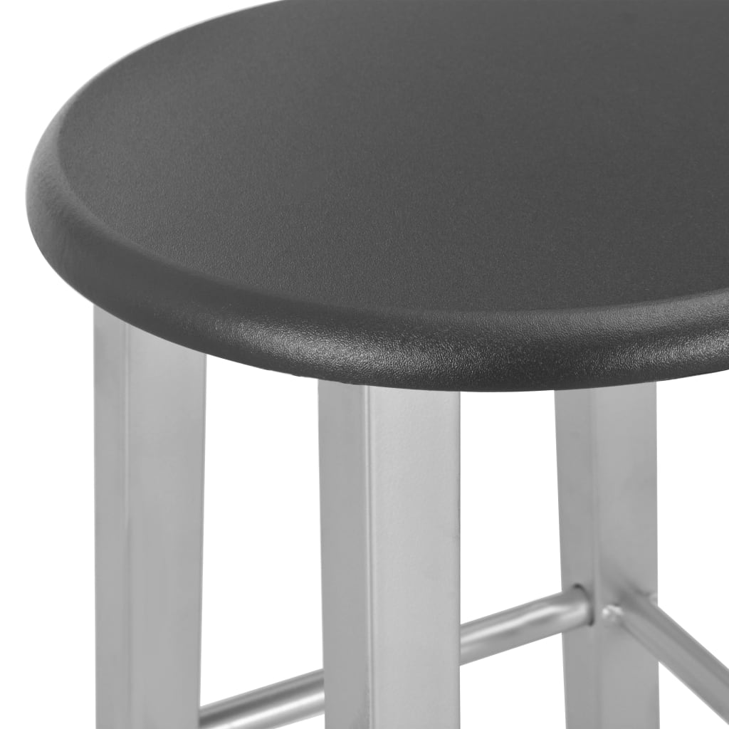 Wood and Steel Black - 3 Piece Bar Set