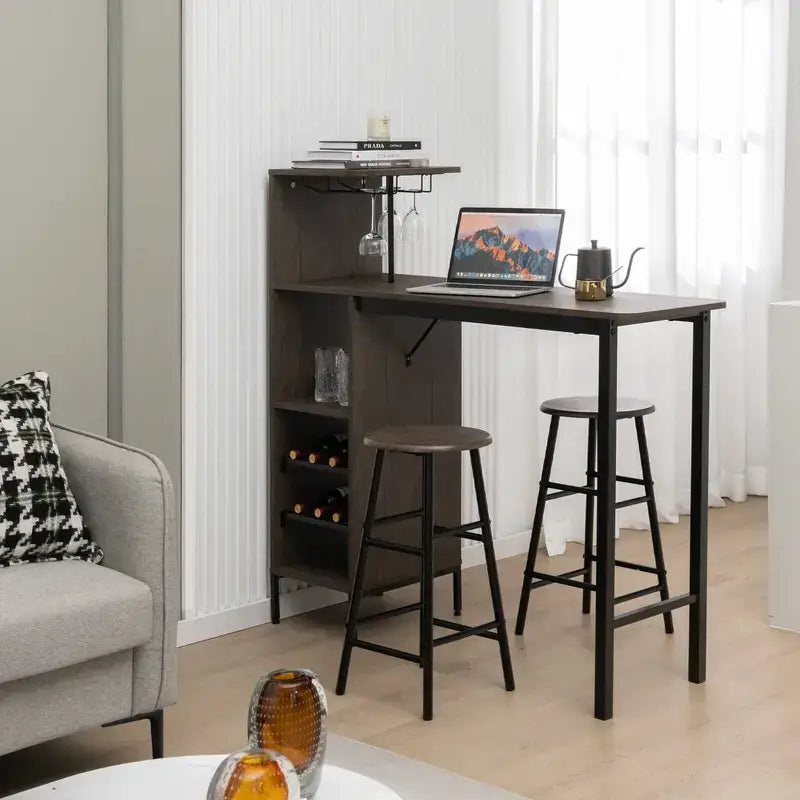 Wooden Bar Table & Stool