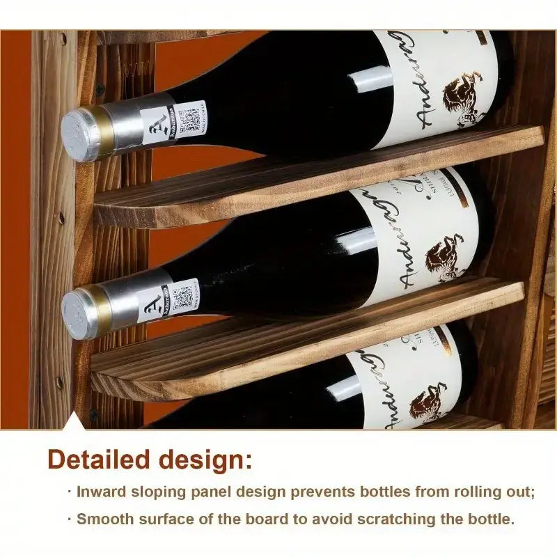 Wooden Wall Mounted Wine Rack