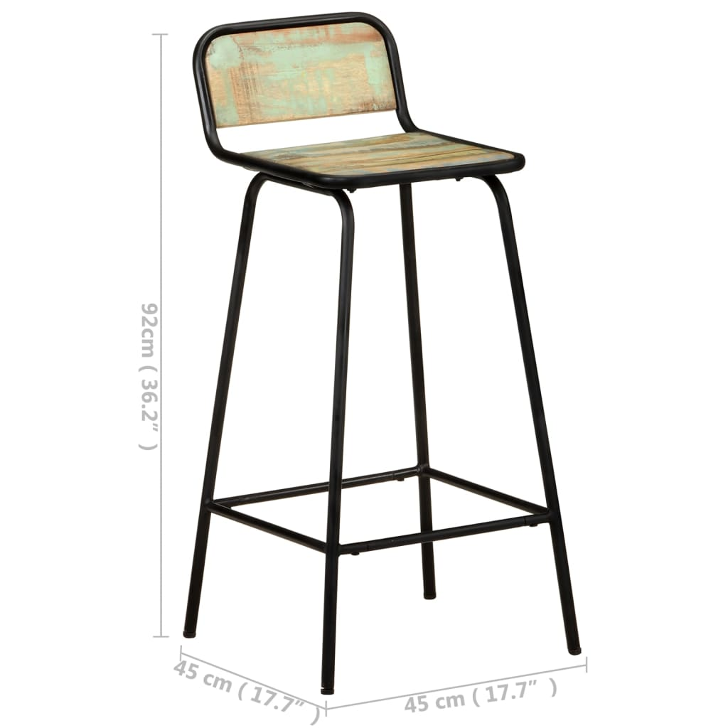 bar Chairs 4 pcs Solid black legs