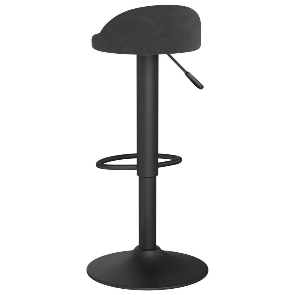 bar Stool 2 pcs Velvet black
