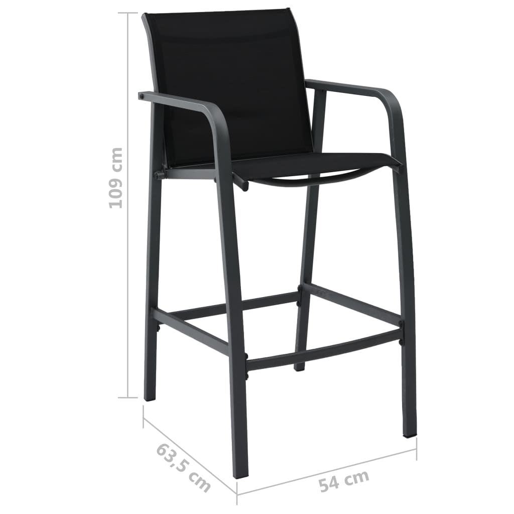 black Bar Chairs 2 piece