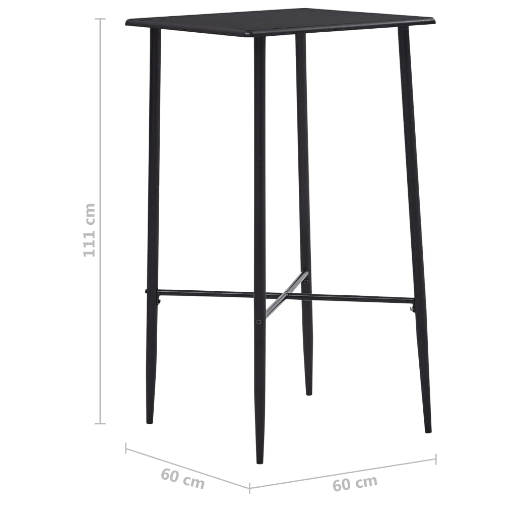 black Bar Set Plastic chair
