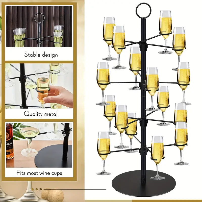 black Hanging Shelf - Cocktail Tree Stand
