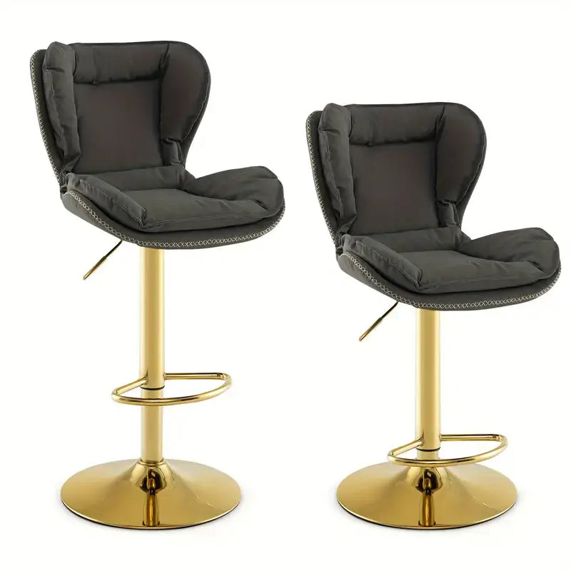 black and gold colour - Set Of 2 Bar Stools