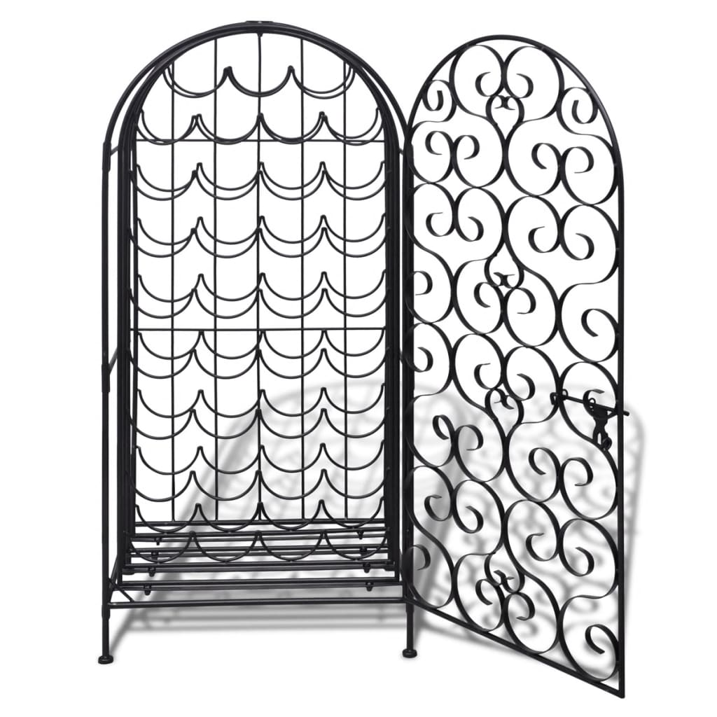 black metal Wine Rack for 35 Bottle