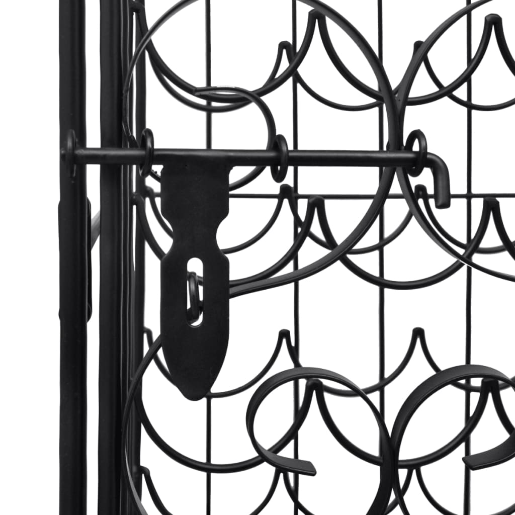 black metal Wine Rack for 35 Bottle holder