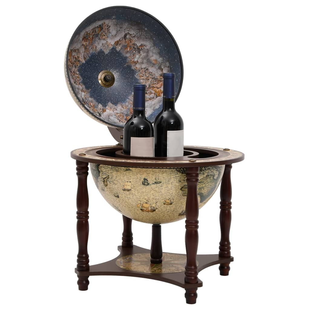 brown stand Globe Bar Wine Solid Wood Eucalyptus