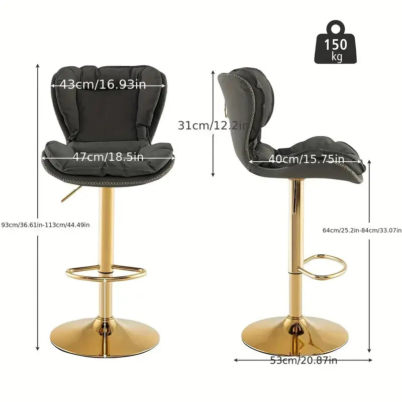 gold colour - Set Of 2 Bar Stools