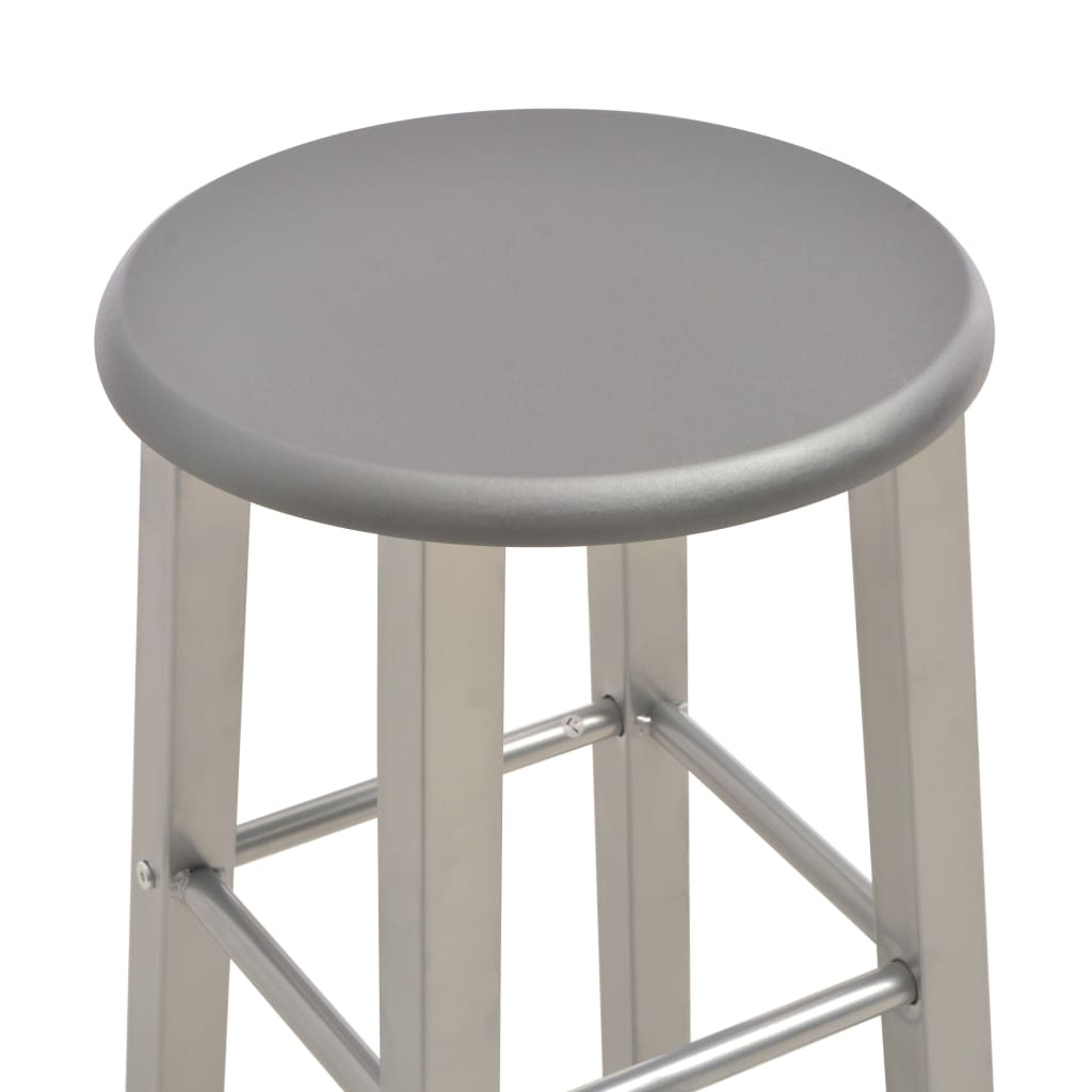 grey Bar Stools 2 pcs MDF Anthracite