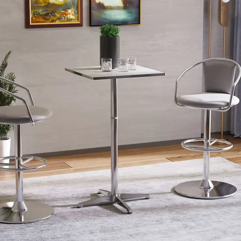 metal top - Height Adjustable Bistro Table