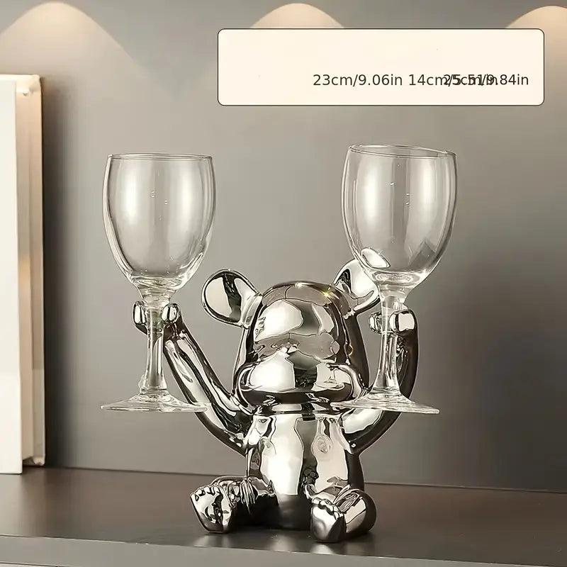 modern Bear Shaped Wine Rack