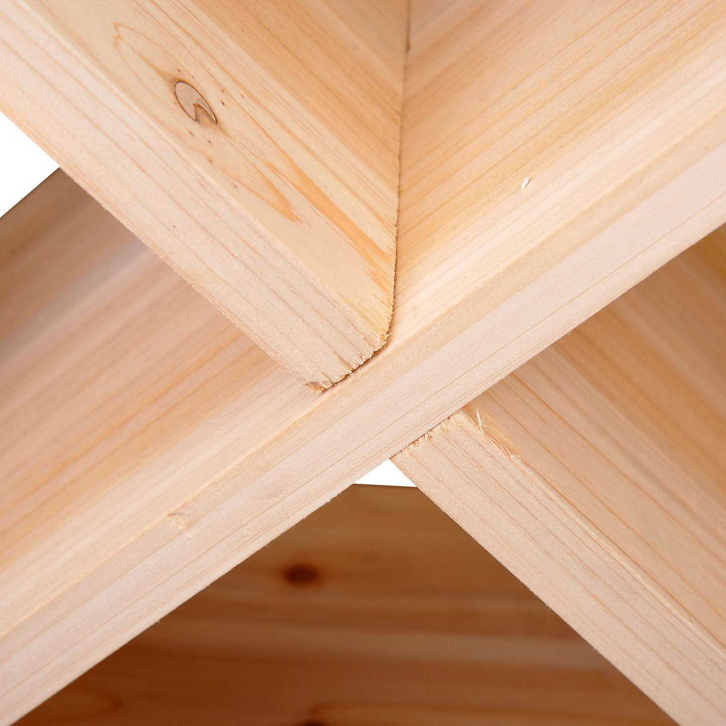 pine 24 Bottle Square Tabletop Storage
