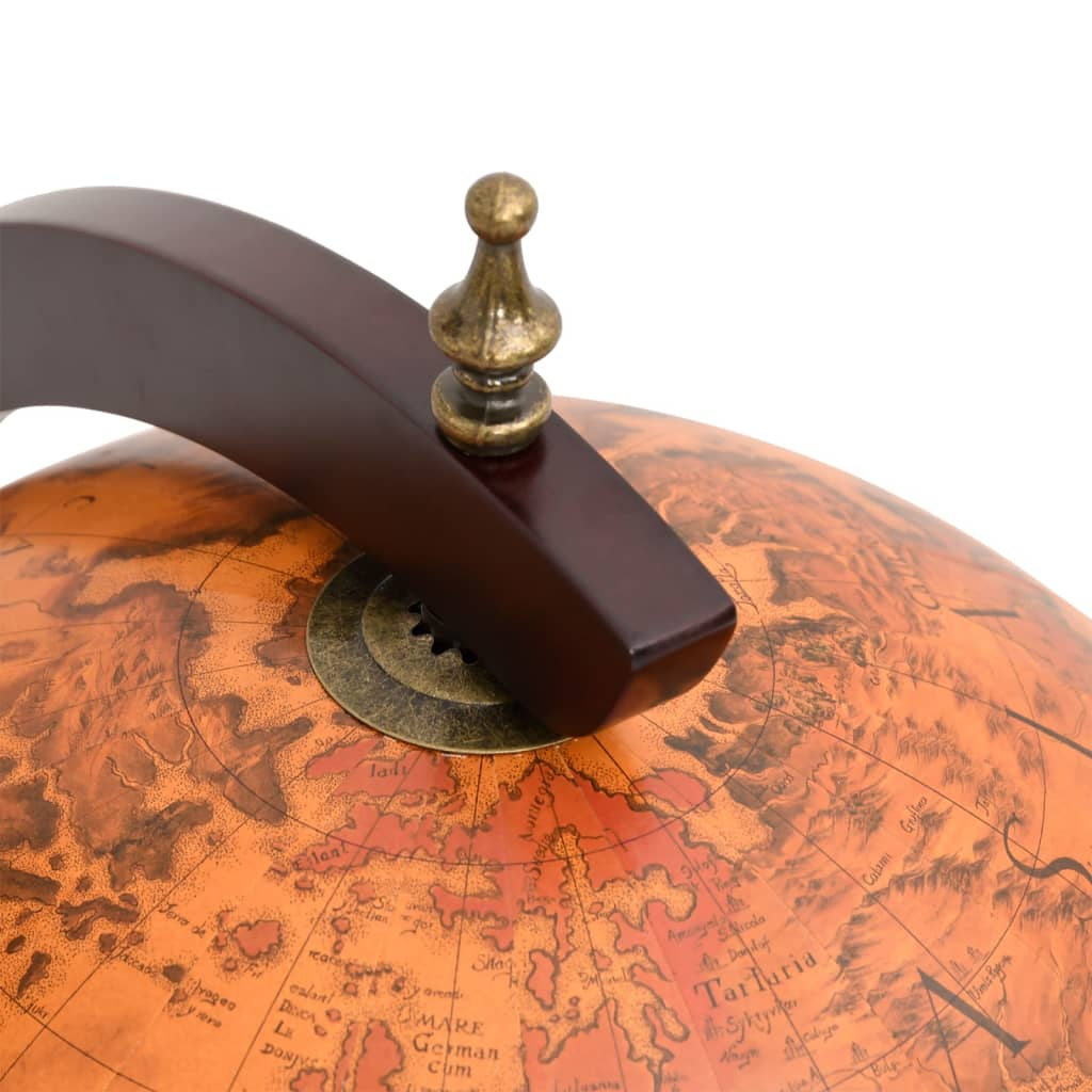 sleek Globe Wine Stand Brown Solid Wood