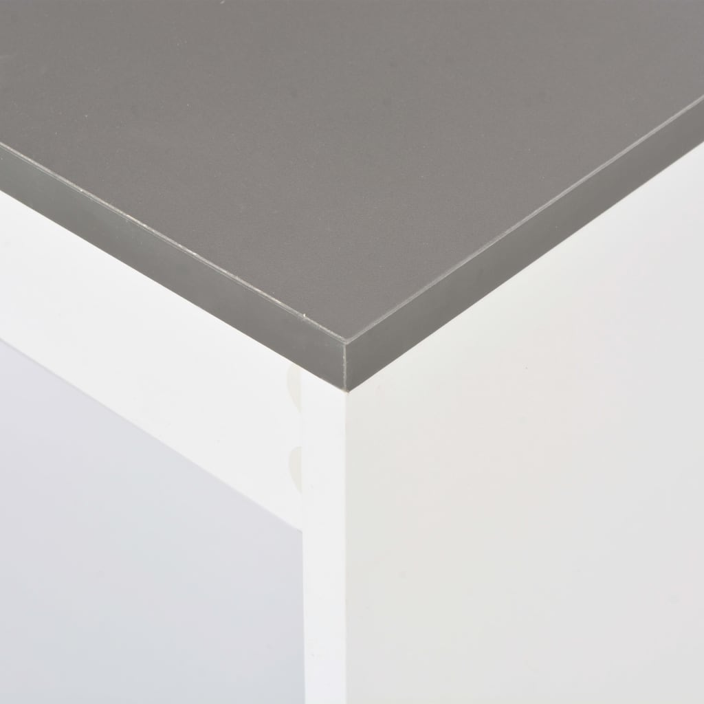 sleek bar Table with Shelf White