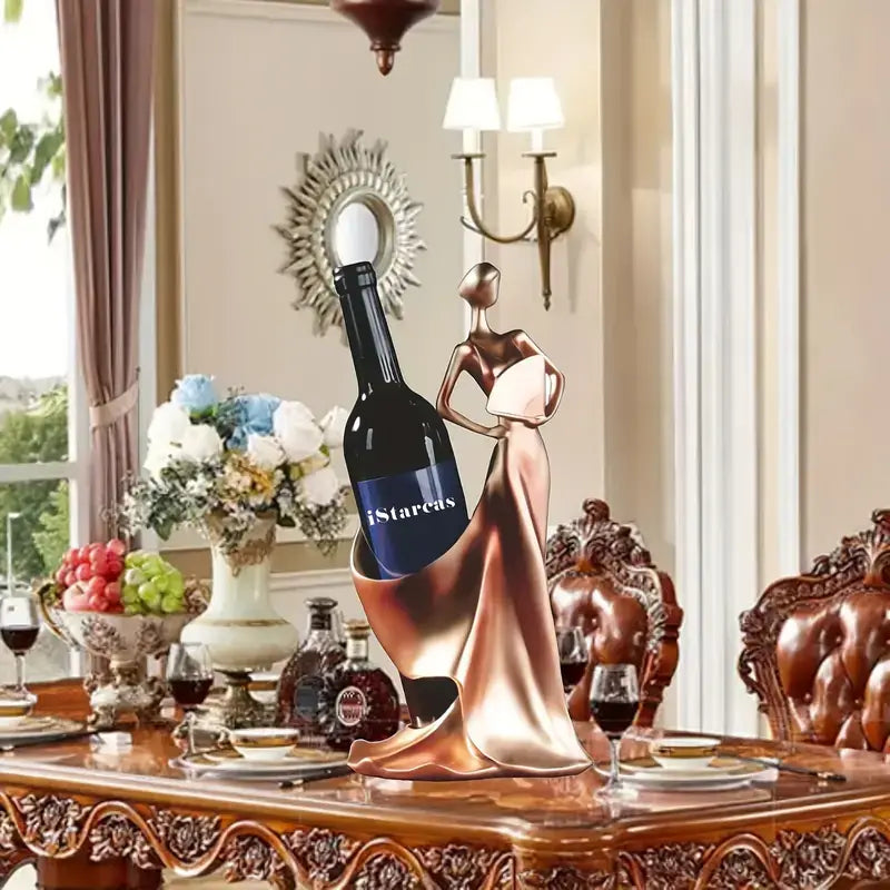 stylish 1 Piece Lady Statue Bottle Racks