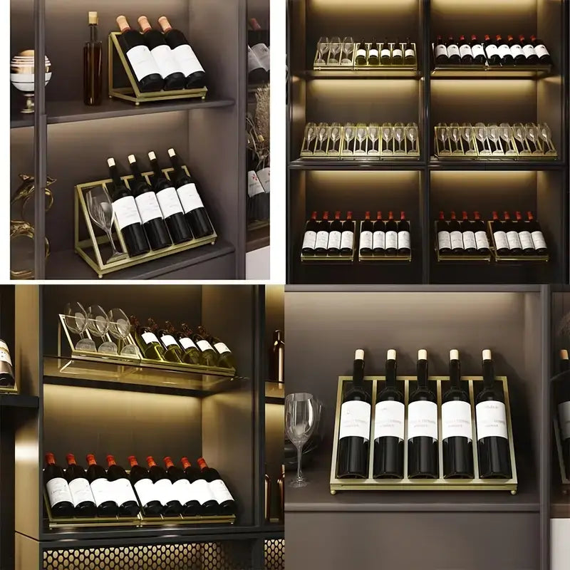 stylish Metal Countertop Wine Rack