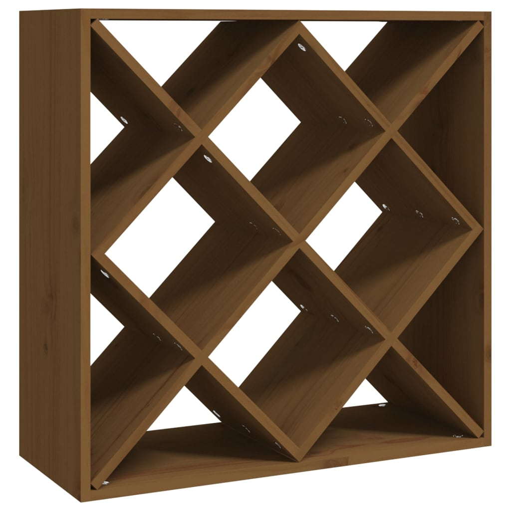 vidaXL Wine Cabinet Honey Brown 62x25x62 cm Solid Wood Pine