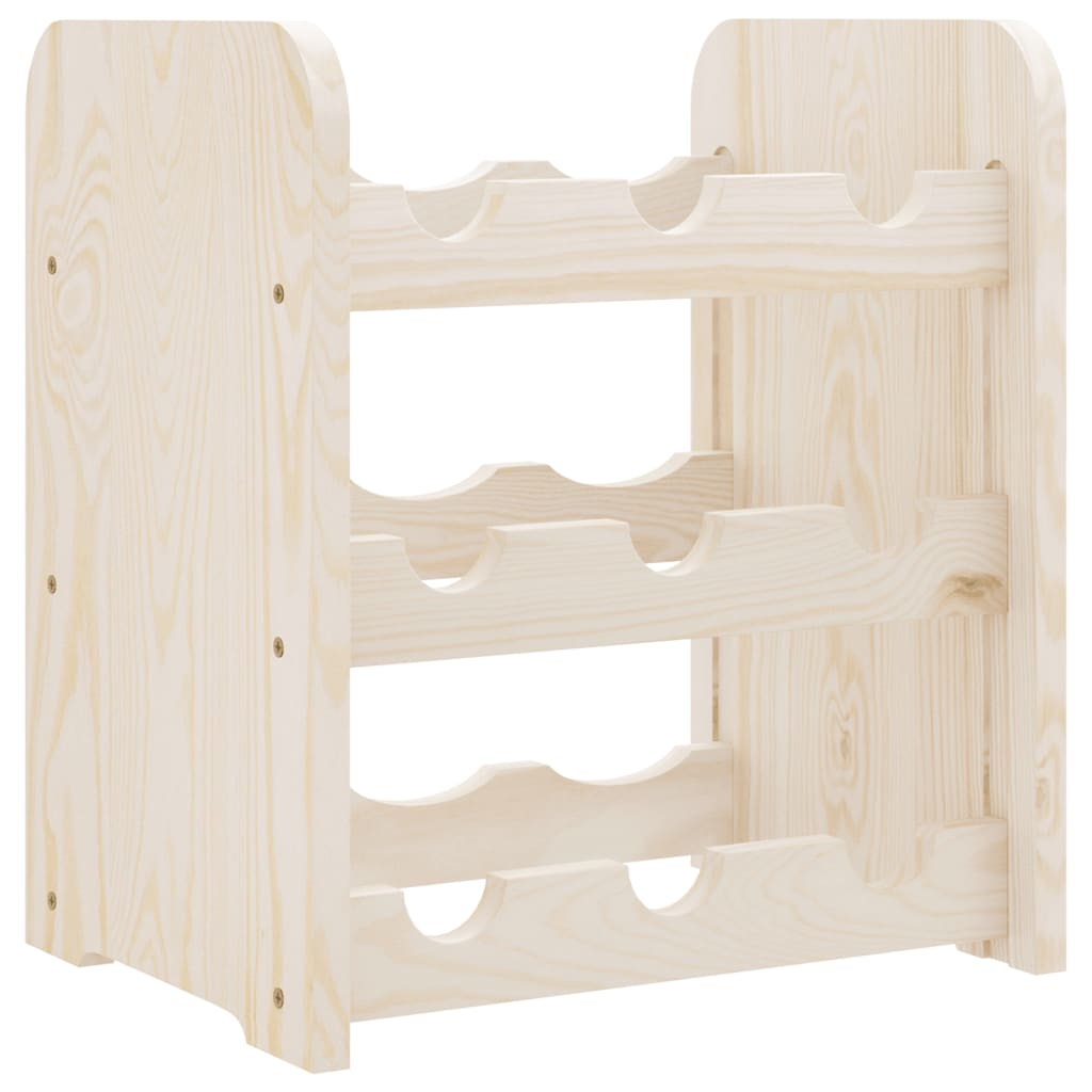 vidaXL Wine Rack 33x25x37 cm Solid Wood Pine
