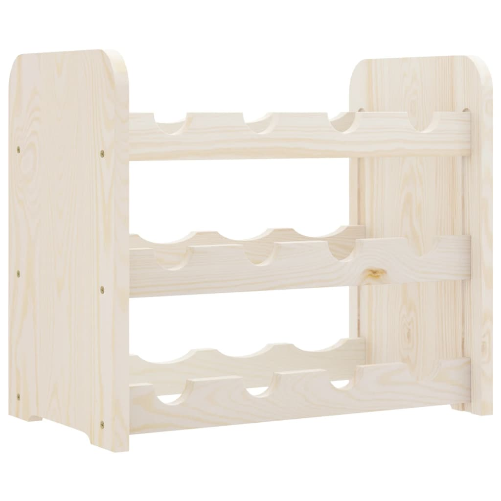 vidaXL Wine Rack 43x25x37 cm Solid Wood Pine