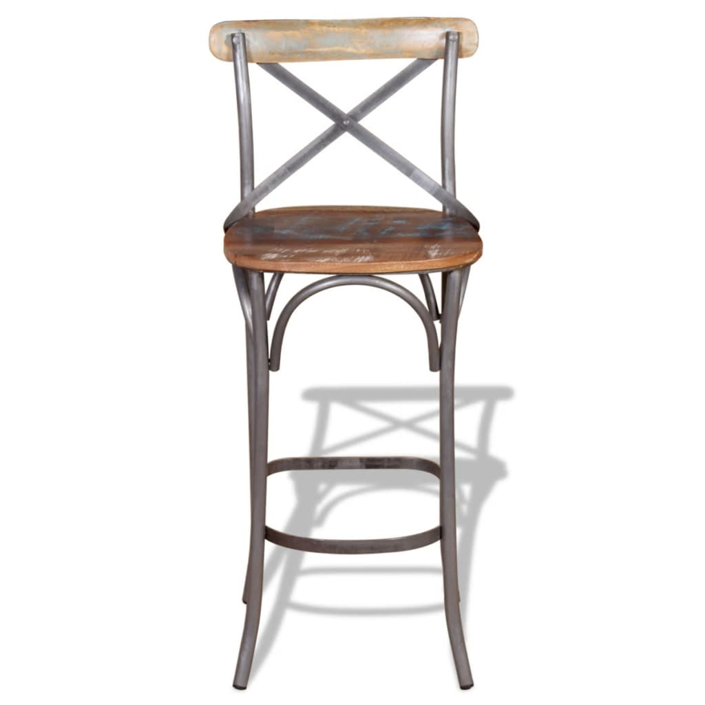 vintage Bar Chair Solid Reclaimed Wood