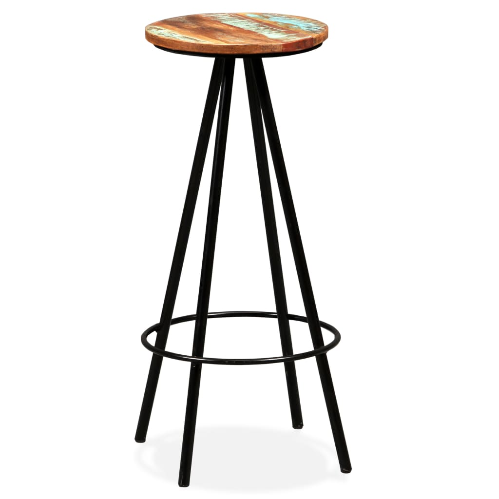 vintage style solid Reclaimed Wood bar stools