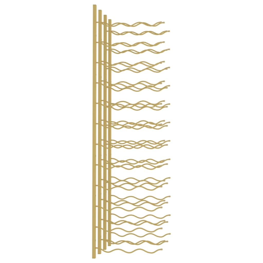 wine Rack for 36 Bottles 2 pcs Gold Iron - Wall Mount Wine