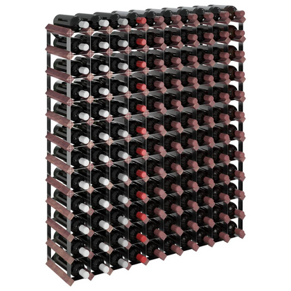  120 Bottles Wine Rack for Brown Solid Wood Pine