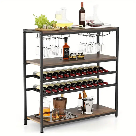 Wine Rack Table 22 Bottle Wine Cabinet