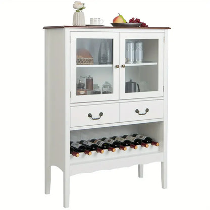 White Free Standing Drinks Cabinet