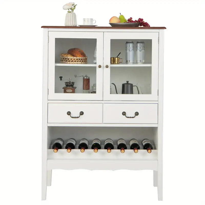 White Free Standing Drinks Cabinet