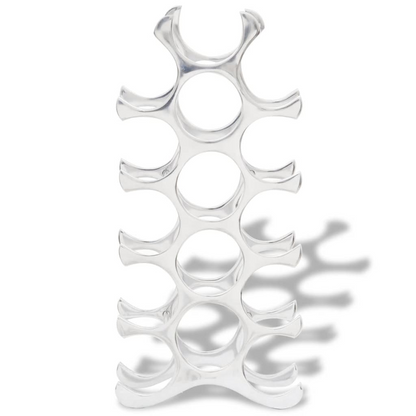vidaXL Wine Stand for 15 Bottles Silver Aluminium