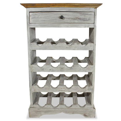 vidaXL Wine Rack Solid Reclaimed Wood 55x23x85 cm