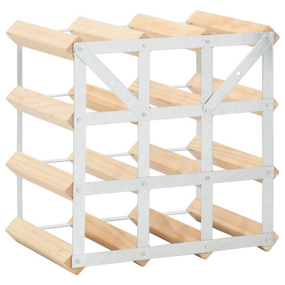 vidaXL Wine Rack for 12 Bottles Solid Pinewood
