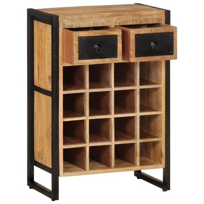 vidaXL Wine Rack for 16 Bottles Solid Wood Mango