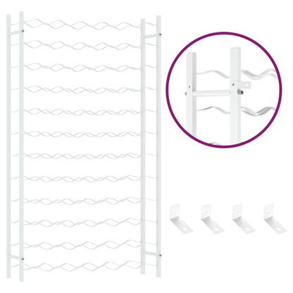 vidaXL Wine Rack for 72 Bottles White Metal