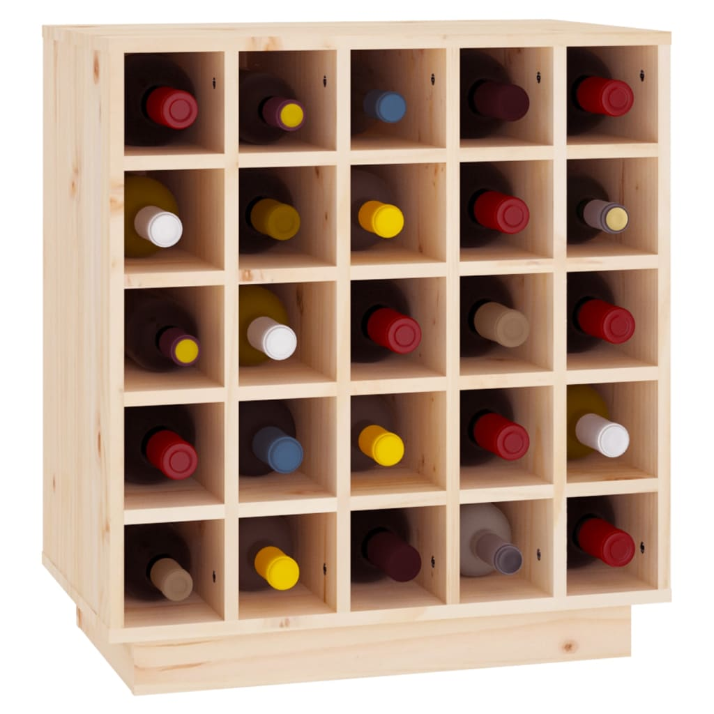 vidaXL Wine Cabinet 55.5x34x61 cm Solid Wood Pine