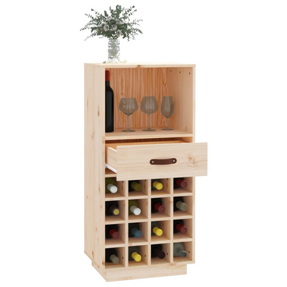 vidaXL Wine Cabinet 45x34x100 cm Solid Wood Pine