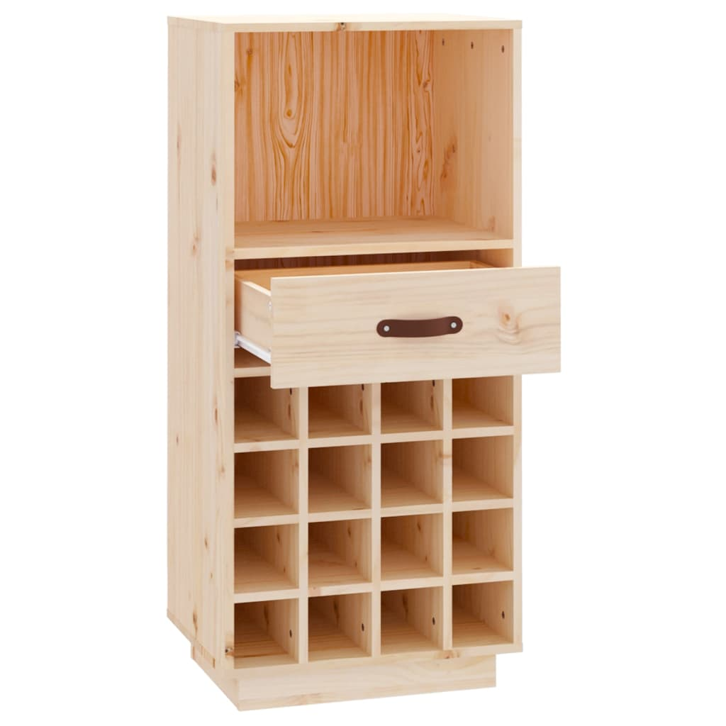 vidaXL Wine Cabinet 45x34x100 cm Solid Wood Pine