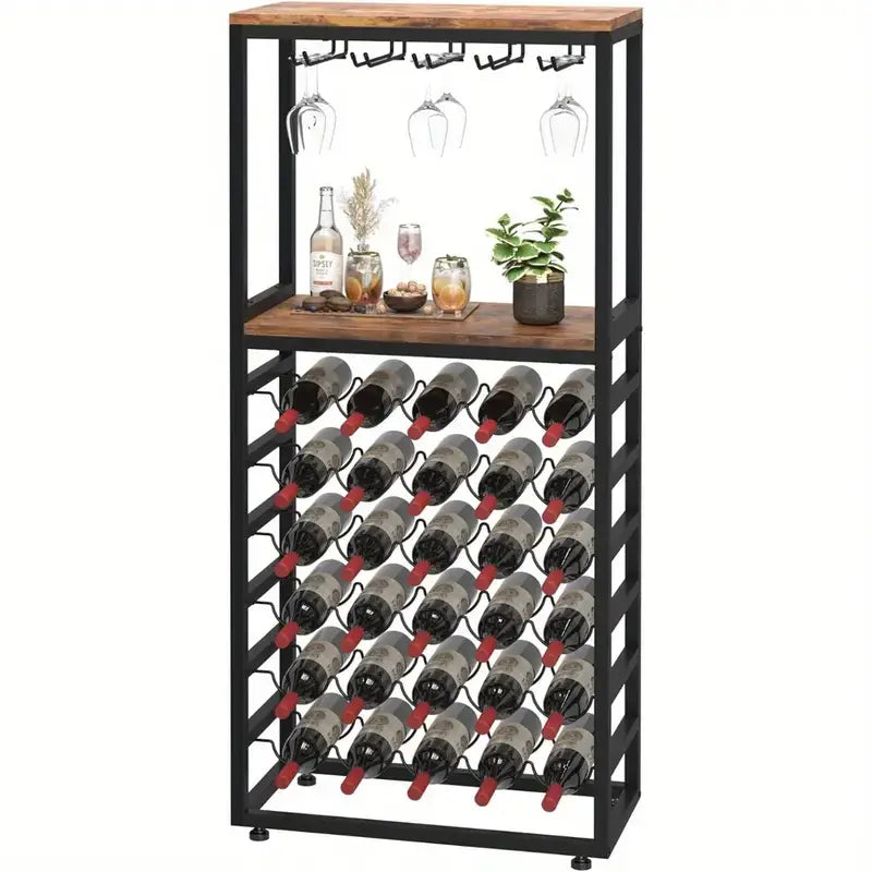 30 bottle freestanding wine rack