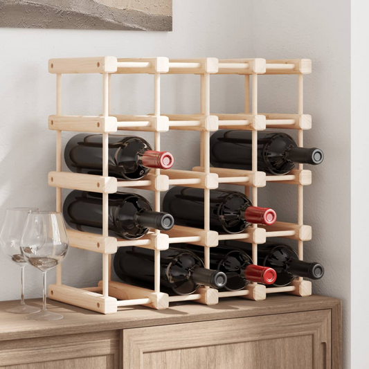 vidaXL Wine Rack for 20 Bottles 46.5x23x46.5 cm Solid Wood Pine