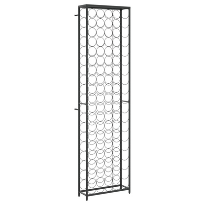 vidaXL Wine Rack for 95 Bottles Black 54x18x200 cm Wrought Iron