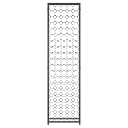 vidaXL Wine Rack for 95 Bottles Black 54x18x200 cm Wrought Iron