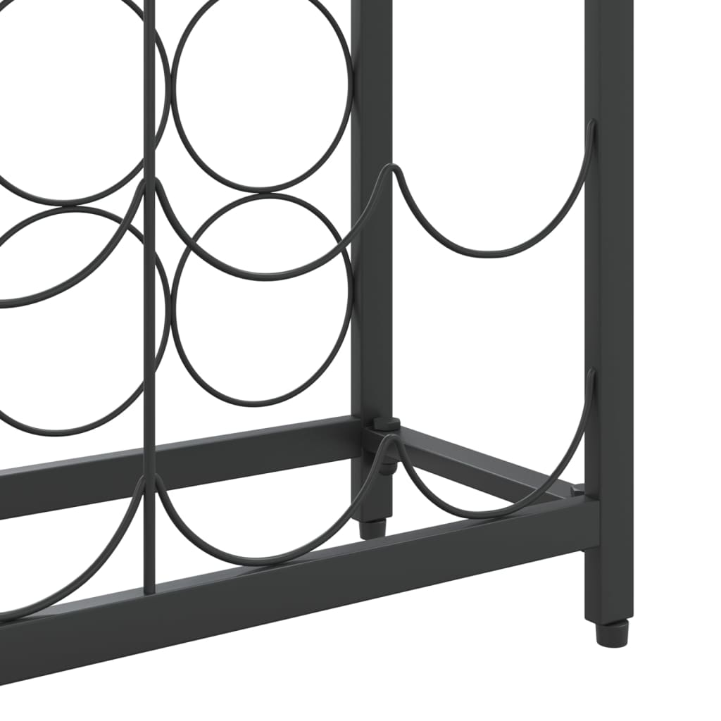 vidaXL Wine Rack for 95 Bottles Black 54x18x200 cm Wrought Iron