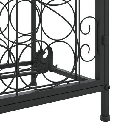 vidaXL Wine Rack for 33 Bottles Black 45x36x100 cm Wrought Iron