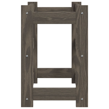 vidaXL Wine Rack for 12 Bottles Grey Solid Wood Pine